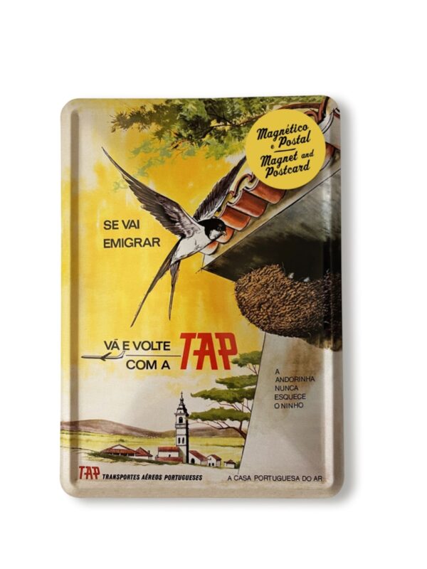 Postal Metálico TAP Andorinha