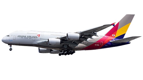 Airbus A380-841 Asiana Airlines HL7626 detachable magnetic undercarriage