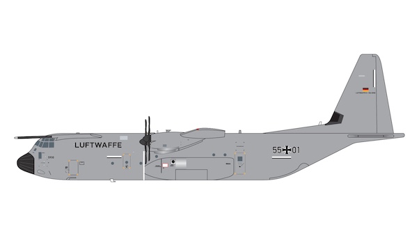 Lockheed Hercules C130J Luftwaffe / German Air Force Bundeswehr 55+01