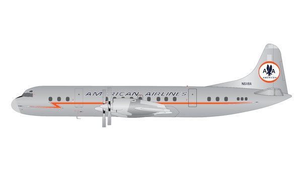 Lockheed L188 American Airlines N6118A polished Astrojet livery