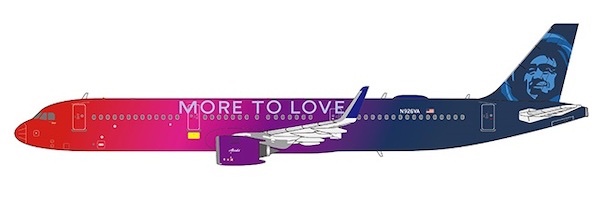 Airbus A321neo Alaska Airlines "More to Love" N926VA