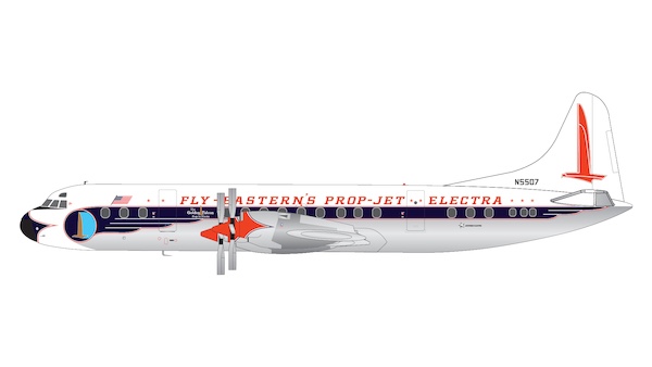 Lockheed L-188 Electra Eastern "Golden Falcon Jet" polished belly