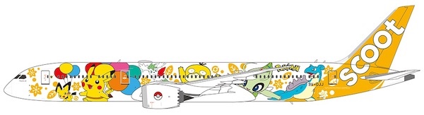 Boeing 787-9 Dreamliner Scoot Pikachu Jet 9V-OJJ