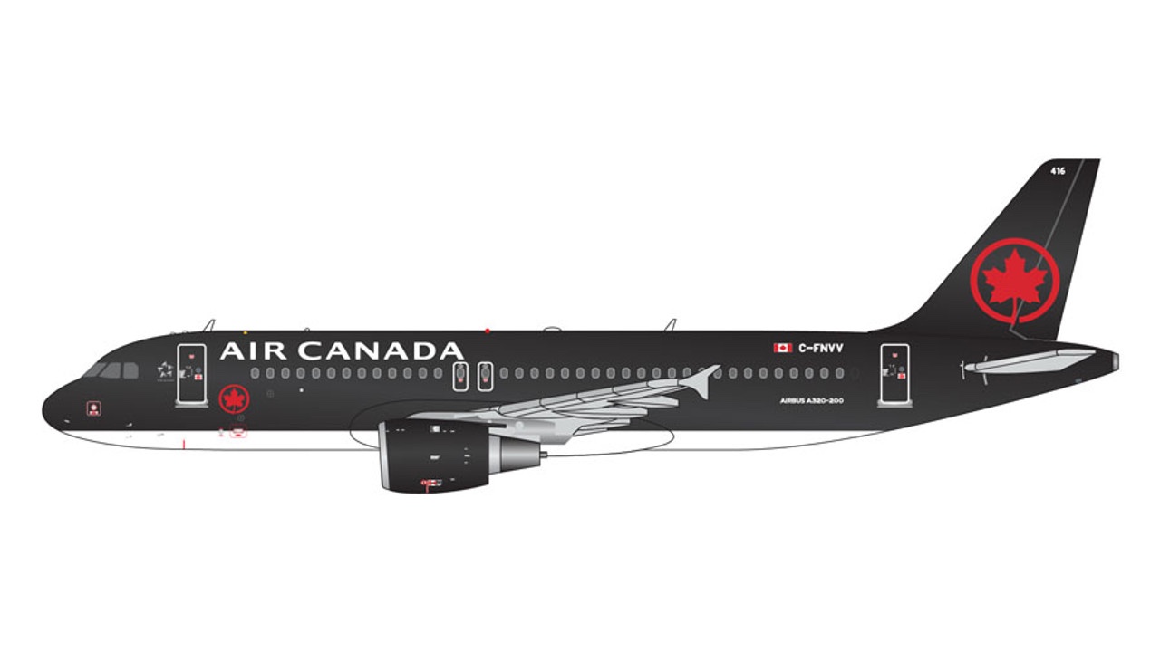 Air Canada Jetz A320 C-FNVV (BLACK COLOR)