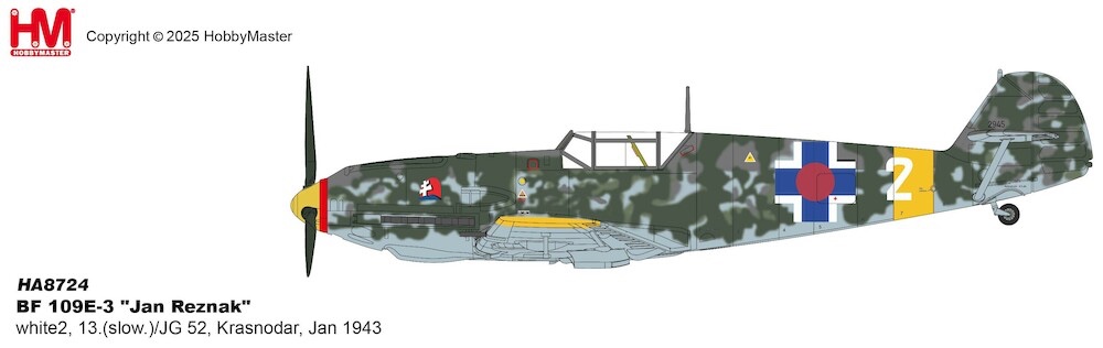 Messerschmitt Bf109E-3 "Jan Reznak" white2, 13.(slow.)/JG 52, Krasnodar, Jan 1943