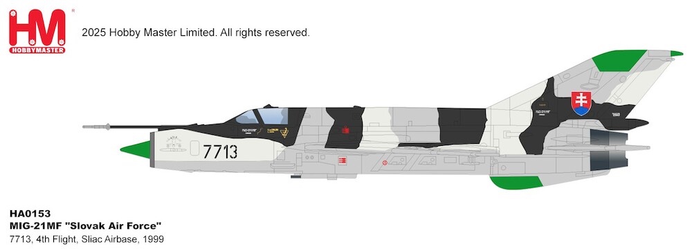 MIG21MF Fishbed Slovak Air Force, 7713, 4th Flight, Sliac Airbase, 1999