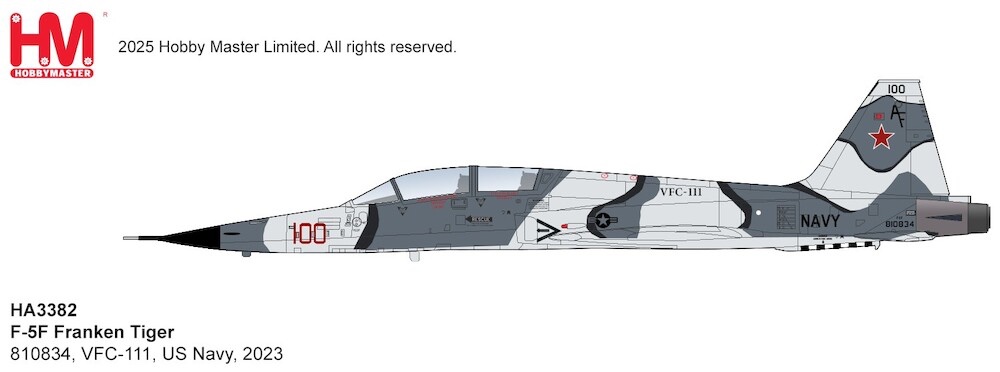 Northrop F-5F Franken Tiger 810834, VFC-111, US Navy, 2023